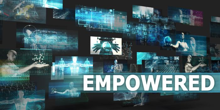 Empowered Presentation Background with Technology Abstract Art
