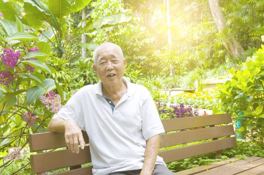 Portrait of a smiling asian senior man