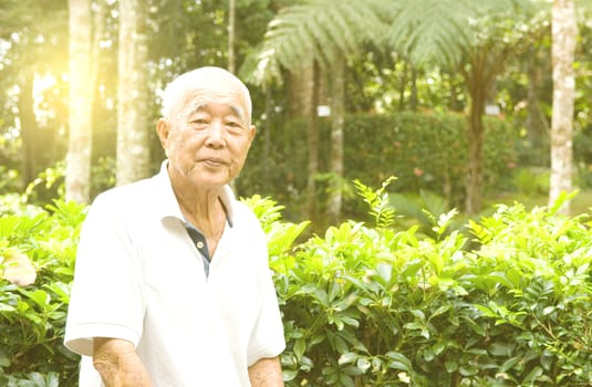 Portrait of a smiling asian senior man