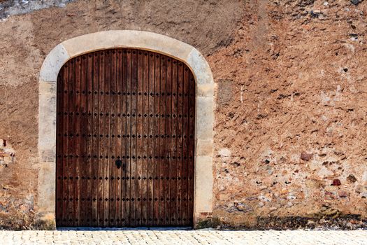 Old gates of medieval building