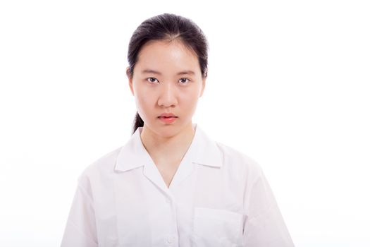 Teenage Chinese high school girl in uniform