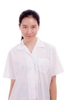 Teenage Chinese high school girl in uniform