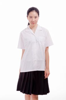 Teenage Chinese high school girl in uniform