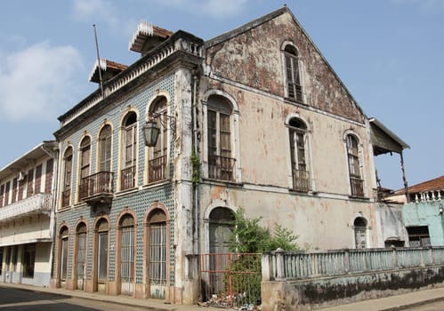 Colonial buildings of Sao Tome, Sao Tome and Principe, Africa