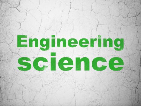 Science concept: Green Engineering Science on textured concrete wall background