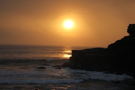 image with sunset over the sea