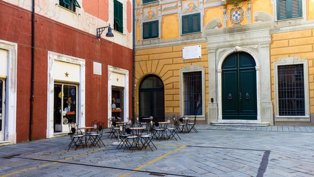 Colorful houses and alleys of Savona - Italy