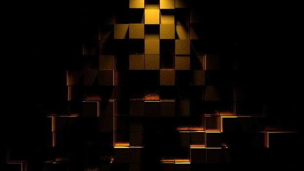 Abstract background with cubes. Digital backdrop. 3d rendered