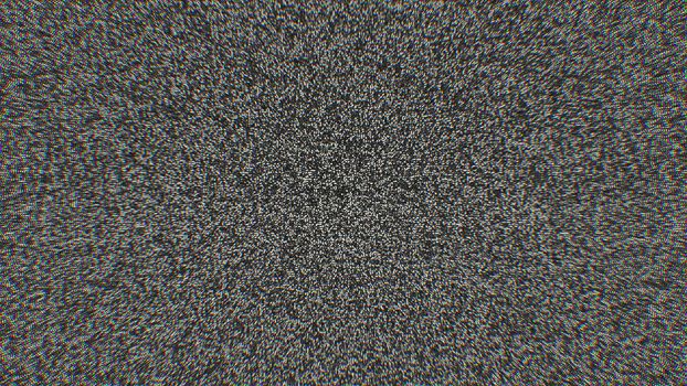 TV white noise background. Digital backdrop. 3d rendered