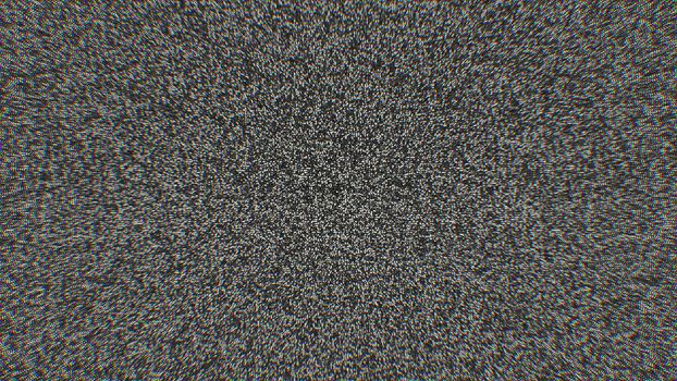 TV white noise background. Digital backdrop. 3d rendered