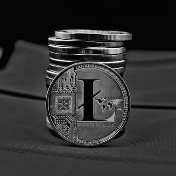 Digital currency physical silver litecoin coin