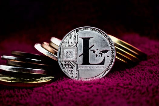 Digital currency physical silver litecoin coin