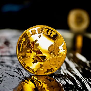 Europe leaving. Gold brexit physical coin