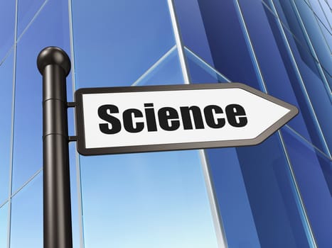 Science concept: sign Science on Building background, 3D rendering