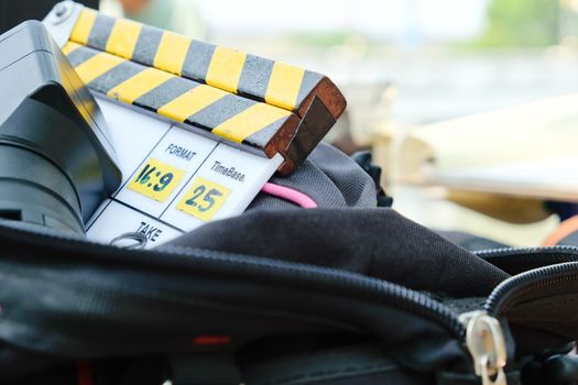 Film Slate on set