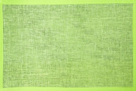 Green place mat, close up