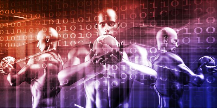 Technology Concept and Digital Data Business Concept
