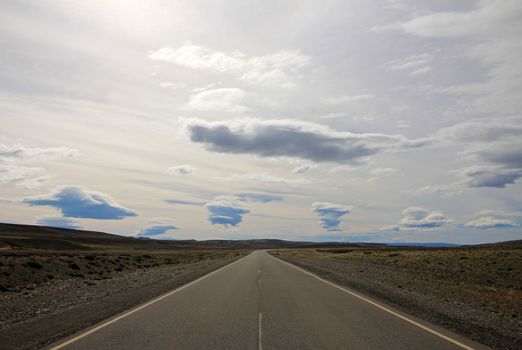 Endless scenic route ruta 40 in Patagonia, Argentina