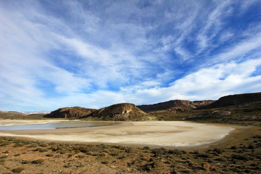 Beautiful landscape near Paso Roballos, near border of Argentina and Chile