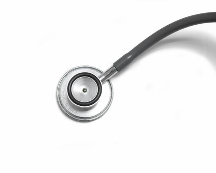 circle head of stethoscope medical on white background