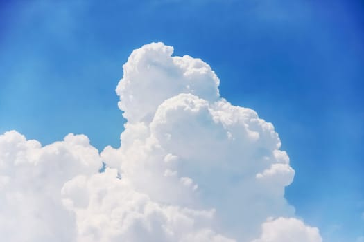 beautiful white clouds and blue sky on bright day