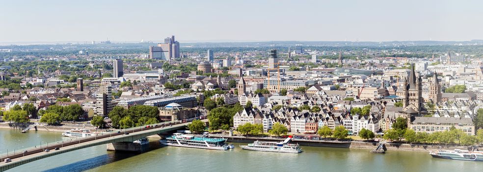Cologne aerial view in Germany Panorama