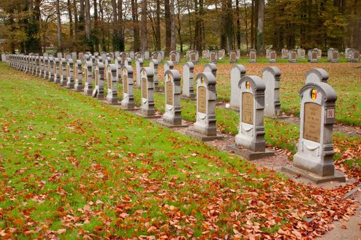 The Belgian Military Cemetery of World War I in Houthulst Belgium