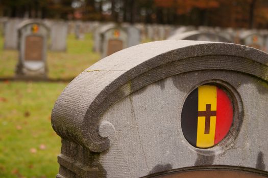 The Belgian Military Cemetery of World War I in Houthulst Belgium