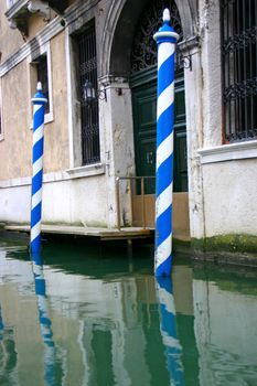 Palace on canal grande in the beautiful and romantic Venice