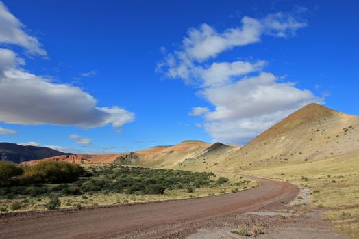 Beautiful badlands in the Chubut valley, along route 12, Chubut, Argentina