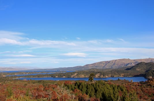 Alumine Lake, autumn colors, Patagonia Neuquen Argentina