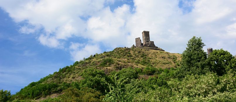 Hazmburk castle on a hill in Czech Central Mountains.