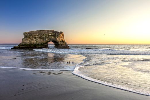 This image was taken at Natural Bridges state beach in California. Natural Bridges is located in Santa Cruz, California.