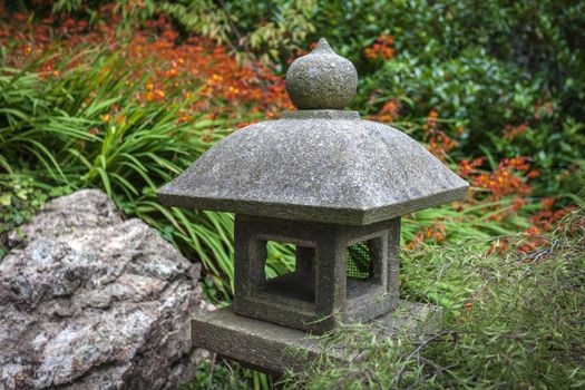 Pagoda in a Japanese garden located in San Francisco's Golden Gate Park.