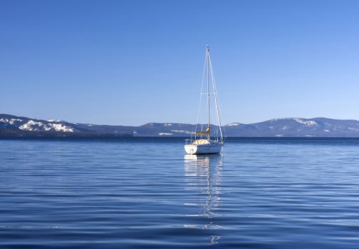 Tahoe Sailing, Taken near Camp Richardson, Lake Tahoe, California during a winter afternoon.