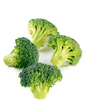 Fresh broccoli isolated on a white background