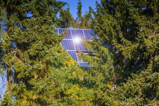 Use of a photovoltaic plant in a nature reserve, water protection area.