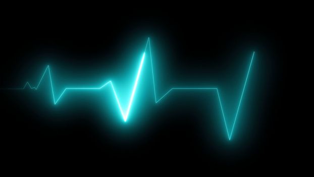 ECG health medical monitor. Digital background. 3d rendered