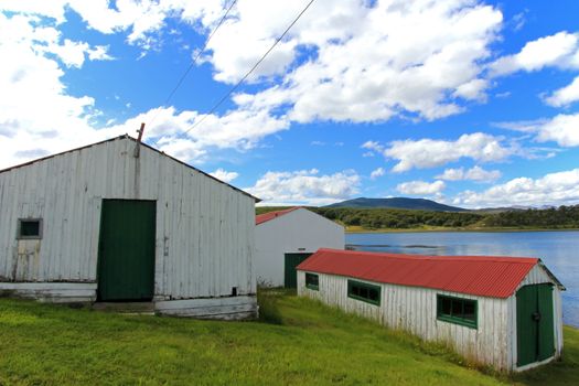 Traditional old farm, Beagle Channel, Ushuaia, Tierra Del Fuego, Patagonia Argentina