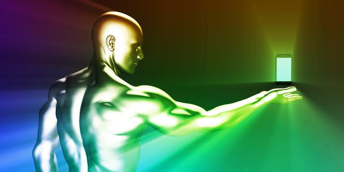 Smart Phone or Smartphone Revolution Technology with Man