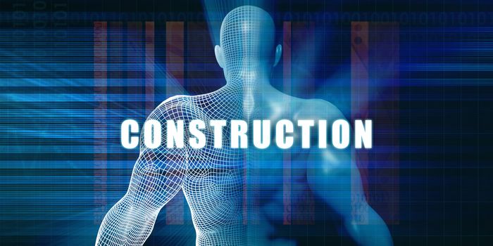 Construction as a Futuristic Concept Abstract Background