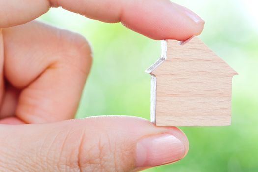 model house in hands
