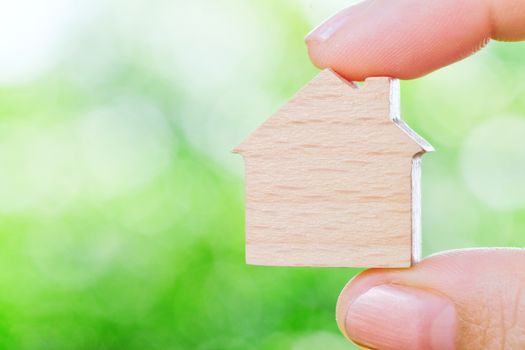 model house in hands
