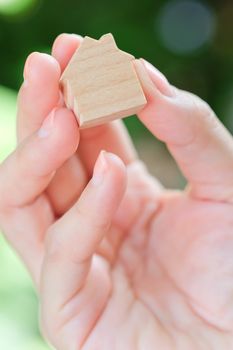 model house in hands