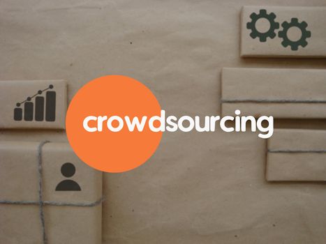 Crowdsourcing concept. On the texture objects of business.
