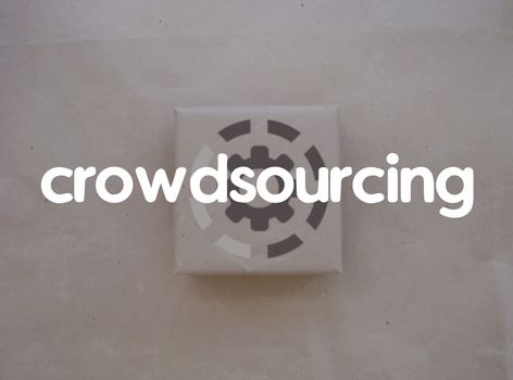 Crowdsourcing concept. On the texture objects of business.