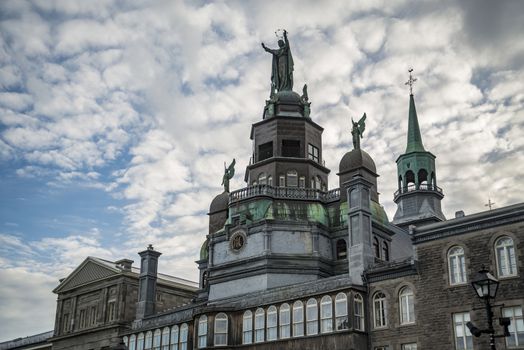 Old buildings in old port of Montreal, Quebec, Canada