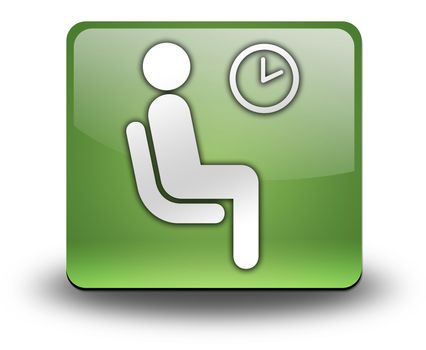 Icon, Button, Pictogram with Waiting Room symbol