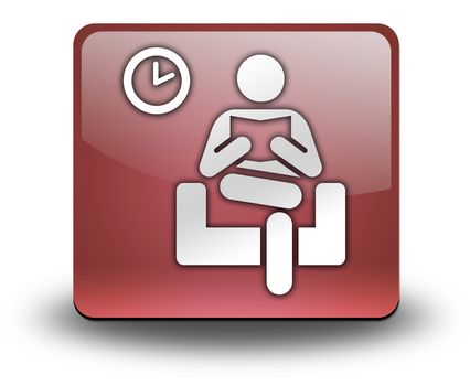 Icon, Button, Pictogram with Waiting Room symbol