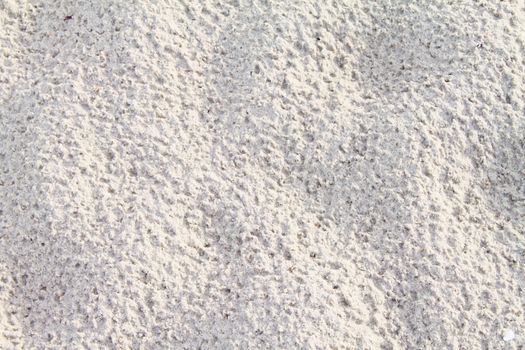 Top view of sand pattern of a beach, background with copy space and visible sand texture